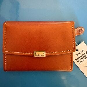 Timberland Orange and Brown Leather Accessory